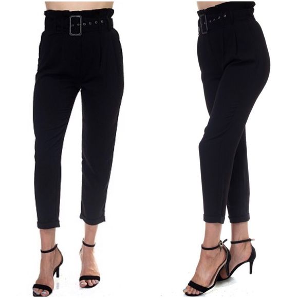 High waisted belted pants - Picture 4 of 7